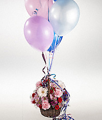 Flowers and balloons