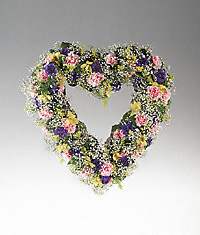 Heart of delicate flowers