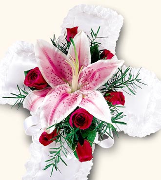 Spiritual Tribute Cross Pillow